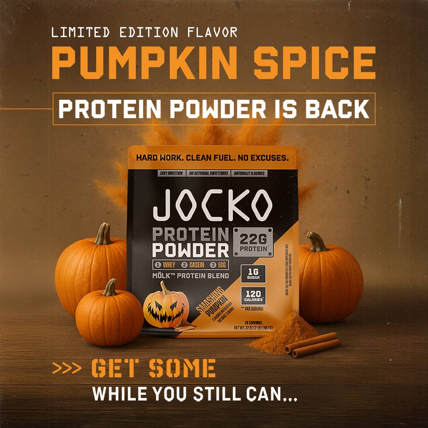 JOCKO MÖLK Protein Powder - Pumpkin Spice