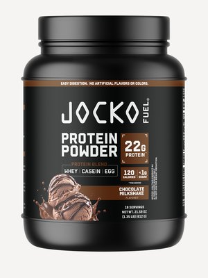 Jocko Fuel protein powder tub, Chocolate Milkshake