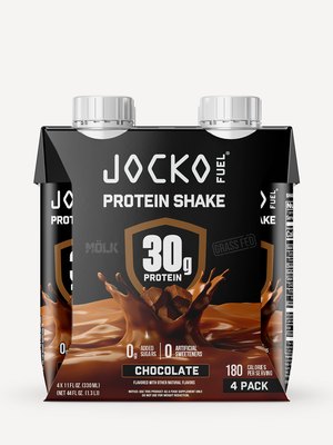 Jocko Fuel protein shake 4-pack, Chocolate