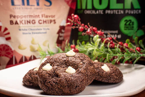 Chocolate Peppermint Protein Cookies