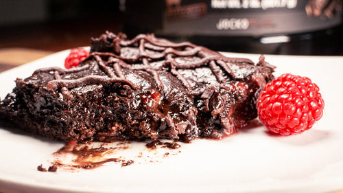 Low Carb Gooey Raspberry Brownies