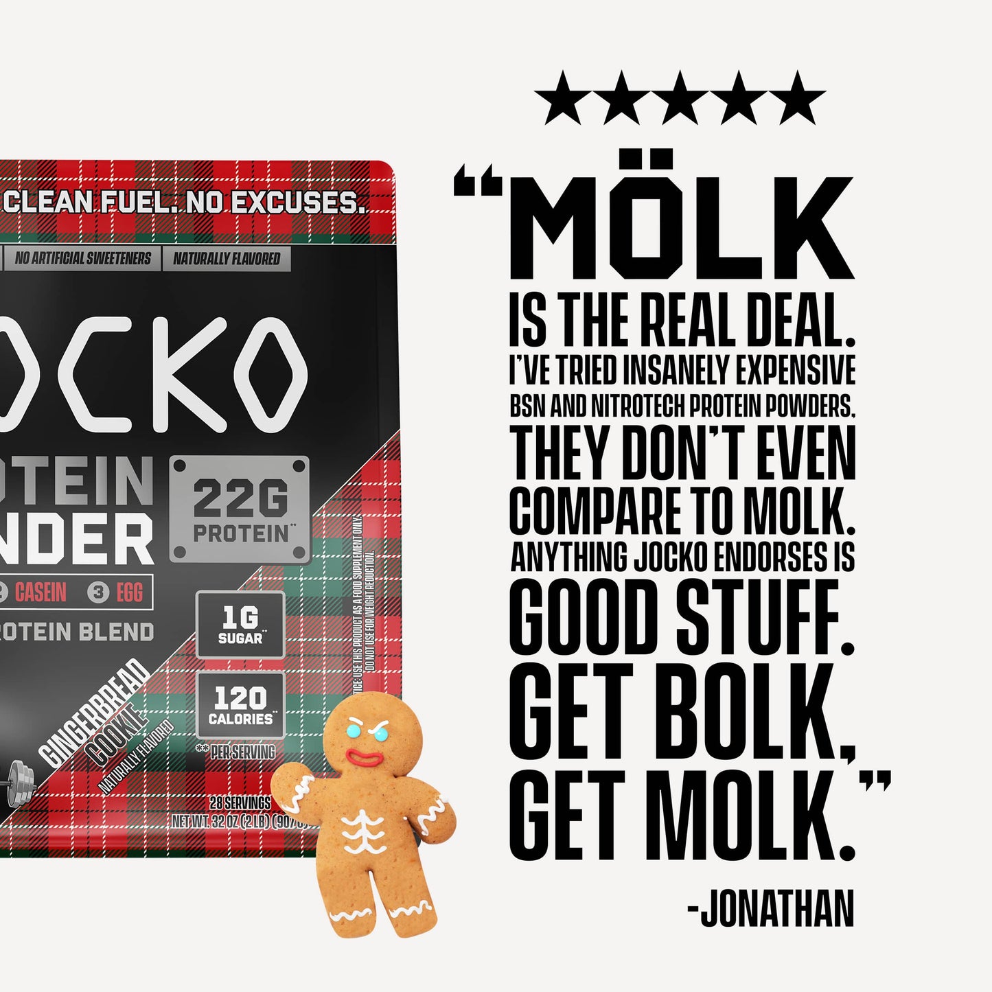 JOCKO MÖLK Protein Powder - Gingerbread Cookie