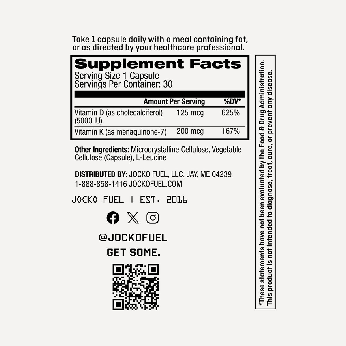 Vitamin D3 + K2