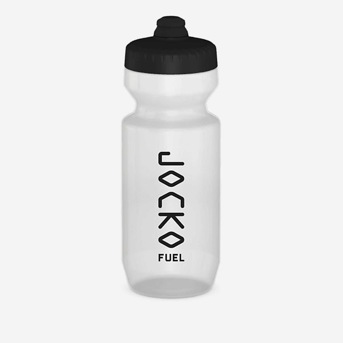 Jocko Fuel frosted sport water bottle with the JOCKO FUEL logo, front view