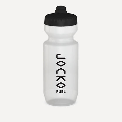 Jocko Fuel frosted sport water bottle with the JOCKO FUEL logo, front view