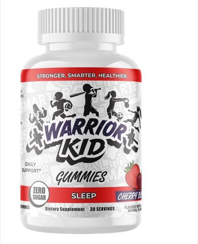 Warrior Kid Sleep Gummies, cherry berry flavor, zero sugar