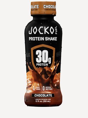 Chocolate protein shake bottle