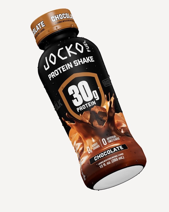 Jocko Fuel Protein Shake — Chocolate, 30g protein bottle